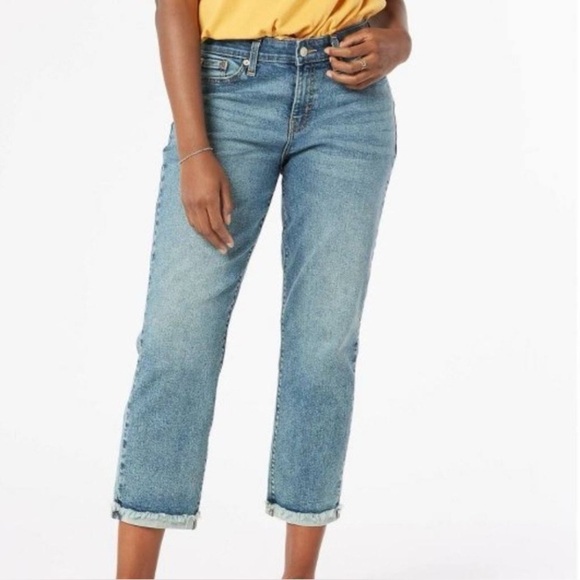 Denizen from Levi's Denim - Denizen from Levi’s Cropped Boyfriend Jeans Size 14 Vintage Inspired Stretchy